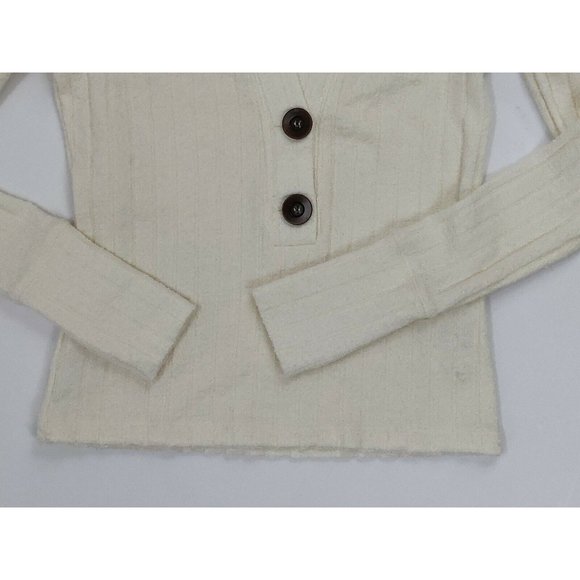 Free People Womens Sweater XSmall Ivory Oliver - Picture 8 of 15
